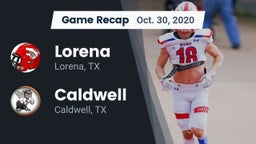 Recap: Lorena  vs. Caldwell  2020