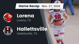 Recap: Lorena  vs. Hallettsville  2020