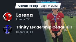Recap: Lorena  vs. Trinity Leadership Cedar Hill 2022