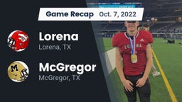 Recap: Lorena  vs. McGregor  2022
