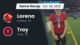 Recap: Lorena  vs. Troy  2022