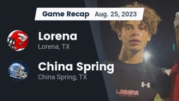 Recap: Lorena  vs. China Spring  2023