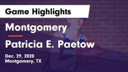 Montgomery  vs Patricia E. Paetow  Game Highlights - Dec. 29, 2020