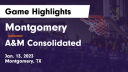 Montgomery  vs A&M Consolidated  Game Highlights - Jan. 13, 2023