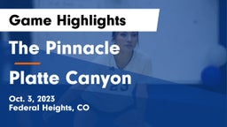 The Pinnacle  vs Platte Canyon  Game Highlights - Oct. 3, 2023