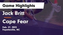Jack Britt  vs Cape Fear  Game Highlights - Feb. 27, 2023