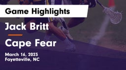 Jack Britt  vs Cape Fear  Game Highlights - March 16, 2023
