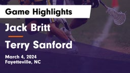 Jack Britt  vs Terry Sanford Game Highlights - March 4, 2024
