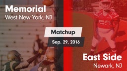 Matchup: Memorial  vs. East Side  2016