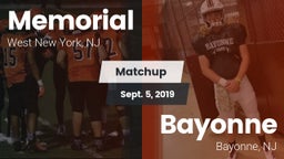 Matchup: Memorial  vs. Bayonne  2019