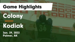 Colony  vs Kodiak Game Highlights - Jan. 29, 2022