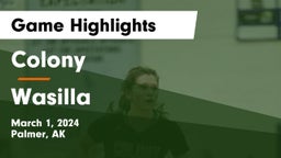 Colony  vs Wasilla  Game Highlights - March 1, 2024