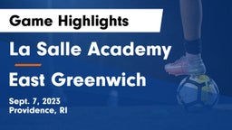 La Salle Academy vs East Greenwich  Game Highlights - Sept. 7, 2023