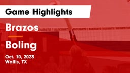 Brazos  vs Boling  Game Highlights - Oct. 10, 2023