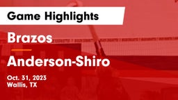 Brazos  vs Anderson-Shiro Game Highlights - Oct. 31, 2023