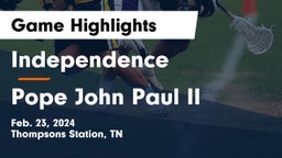 Independence  vs Pope John Paul II  Game Highlights - Feb. 23, 2024