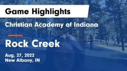Christian Academy of Indiana vs Rock Creek Game Highlights - Aug. 27, 2022