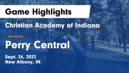 Christian Academy of Indiana vs Perry Central  Game Highlights - Sept. 26, 2022