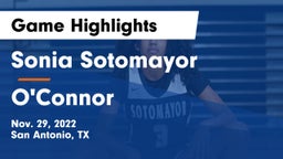 Sonia Sotomayor  vs O'Connor  Game Highlights - Nov. 29, 2022
