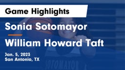 Sonia Sotomayor  vs William Howard Taft  Game Highlights - Jan. 5, 2023