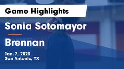 Sonia Sotomayor  vs Brennan  Game Highlights - Jan. 7, 2023