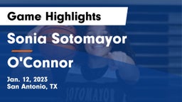 Sonia Sotomayor  vs O'Connor  Game Highlights - Jan. 12, 2023