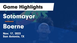 Sotomayor  vs Boerne Game Highlights - Nov. 17, 2023