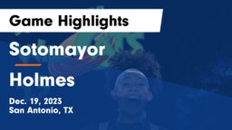Sotomayor  vs Holmes  Game Highlights - Dec. 19, 2023