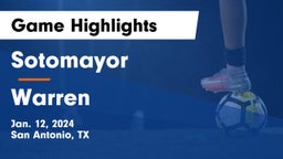 Sotomayor  vs Warren  Game Highlights - Jan. 12, 2024
