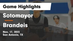 Sotomayor  vs Brandeis  Game Highlights - Nov. 17, 2023
