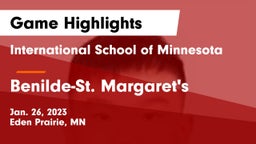 International School of Minnesota  vs Benilde-St. Margaret's  Game Highlights - Jan. 26, 2023