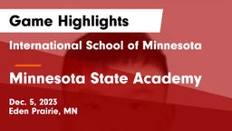 International School of Minnesota  vs Minnesota State Academy Game Highlights - Dec. 5, 2023
