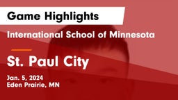 International School of Minnesota  vs St. Paul City Game Highlights - Jan. 5, 2024
