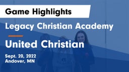 Legacy Christian Academy vs United Christian Game Highlights - Sept. 20, 2022