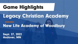 Legacy Christian Academy vs New Life Academy of Woodbury Game Highlights - Sept. 27, 2022