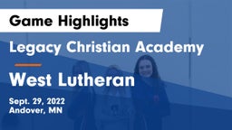 Legacy Christian Academy vs West Lutheran Game Highlights - Sept. 29, 2022