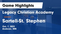 Legacy Christian Academy vs Sartell-St. Stephen  Game Highlights - Oct. 7, 2022