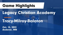 Legacy Christian Academy vs Tracy-Milroy-Balaton  Game Highlights - Oct. 15, 2022