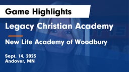 Legacy Christian Academy vs New Life Academy of Woodbury Game Highlights - Sept. 14, 2023