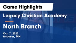Legacy Christian Academy vs North Branch  Game Highlights - Oct. 7, 2023