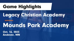 Legacy Christian Academy vs Mounds Park Academy Game Highlights - Oct. 16, 2023