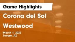 Corona del Sol  vs Westwood Game Highlights - March 1, 2022