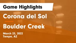 Corona del Sol  vs Boulder Creek  Game Highlights - March 23, 2022