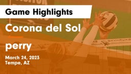 Corona del Sol  vs perry  Game Highlights - March 24, 2023