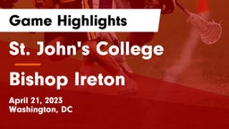 St. John's College  vs Bishop Ireton  Game Highlights - April 21, 2023