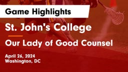St. John's College  vs Our Lady of Good Counsel  Game Highlights - April 26, 2024