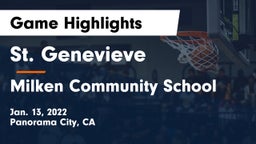 St. Genevieve  vs Milken Community School Game Highlights - Jan. 13, 2022