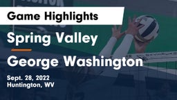 Spring Valley  vs George Washington Game Highlights - Sept. 28, 2022
