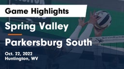 Spring Valley  vs Parkersburg South  Game Highlights - Oct. 22, 2022