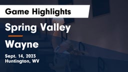 Spring Valley  vs Wayne  Game Highlights - Sept. 14, 2023